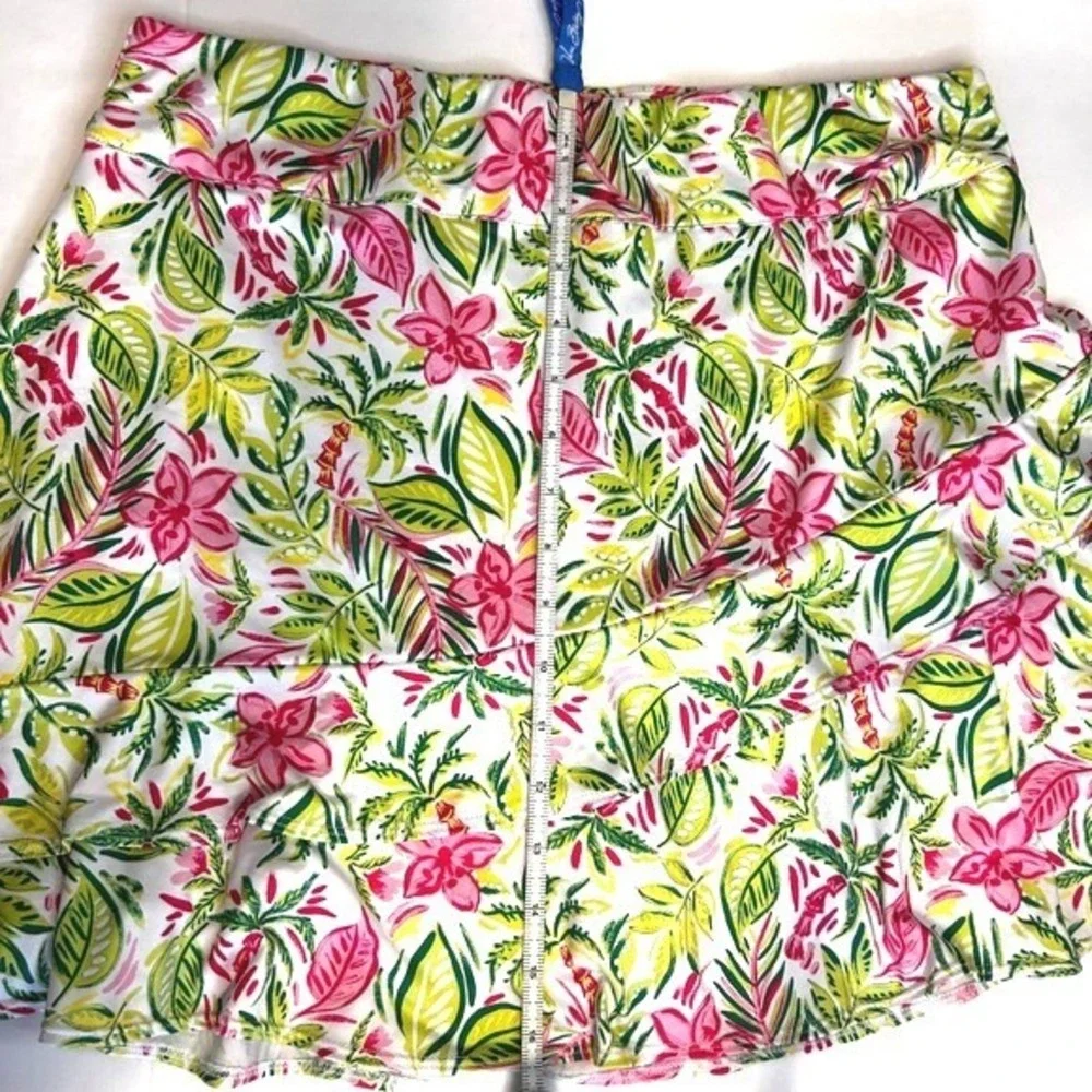 Emerald‎ 18 Womens Tropical Floral Print Long Sleeve Golf Tennis Skirt Set L
